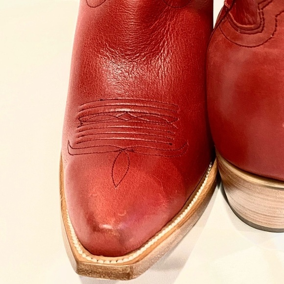 NEW — Black Star Matador Western Booties Cherry Red Size 11 - Picture 10 of 14